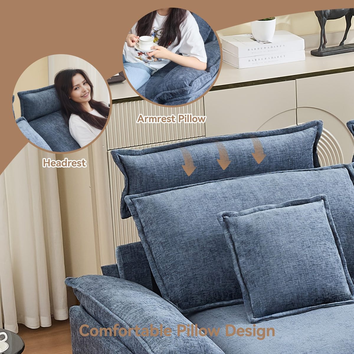 46 inch     oversized chenille accent chair - Temu