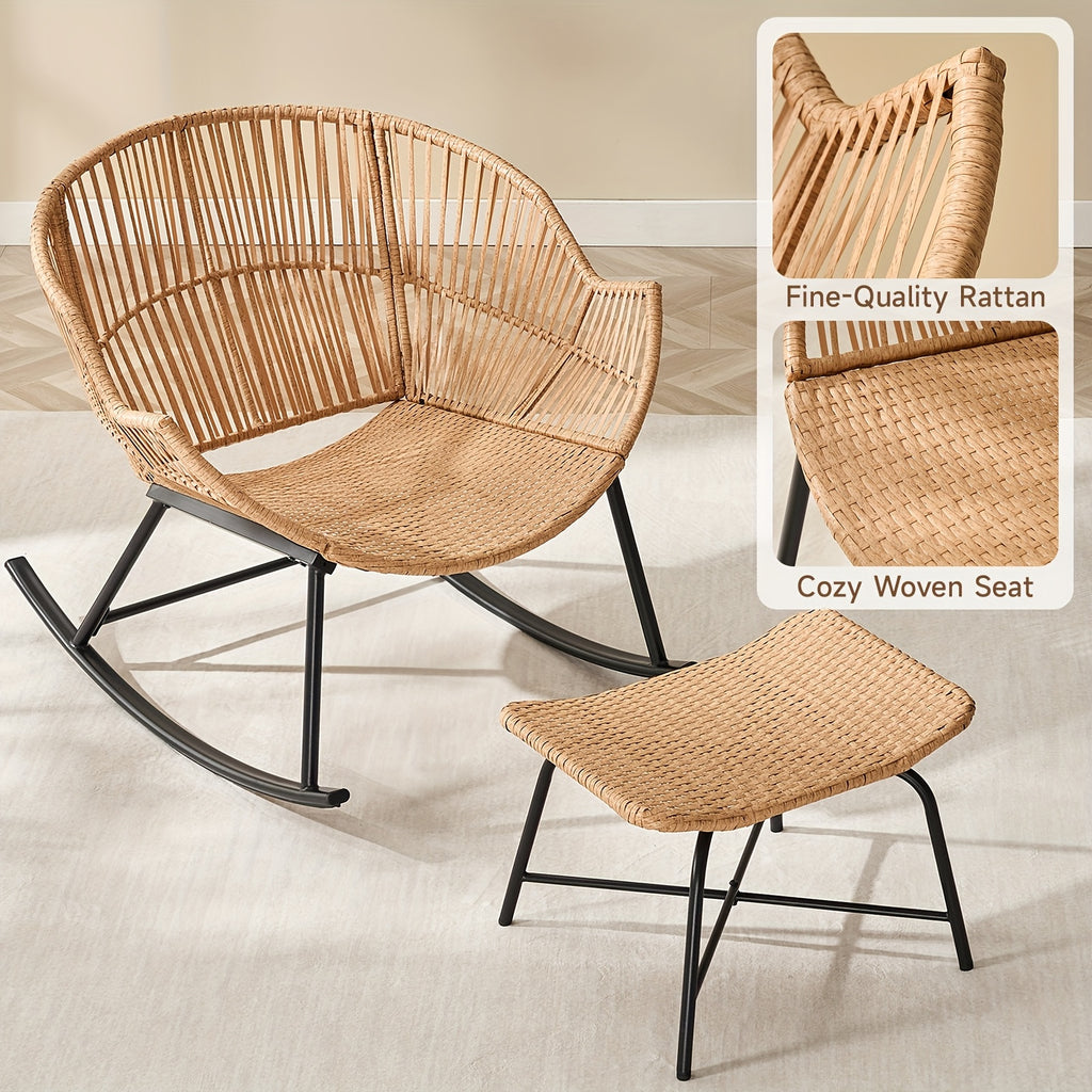 outdoor terrace footstool rocking chair oversized papasan - Temu