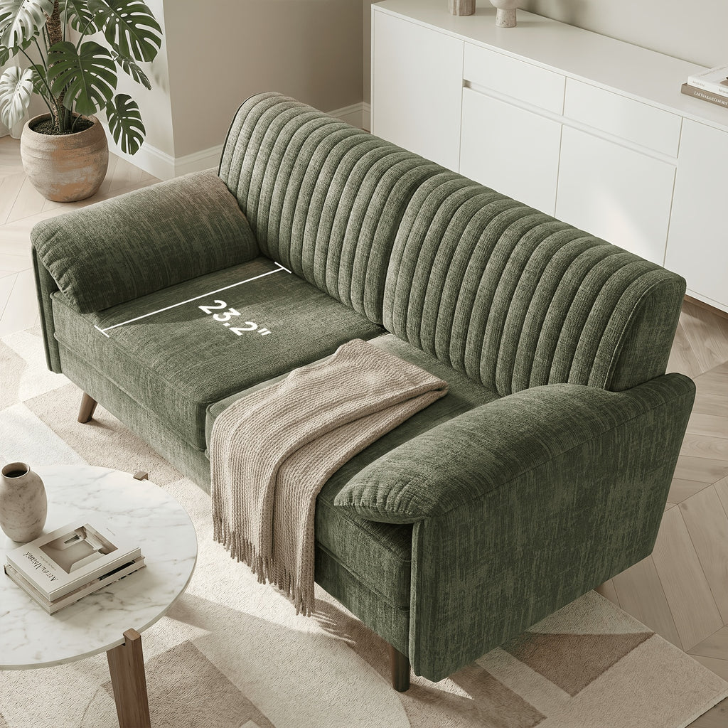 65 inch modern loveseat sofa padded   deep seat couch - Temu
