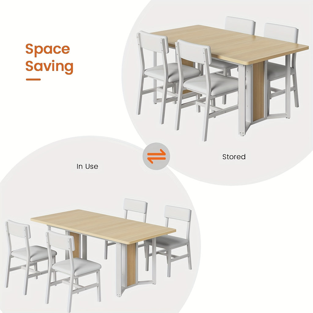 contemporary dining table set 4 6 individuals featuring a 63 - Temu