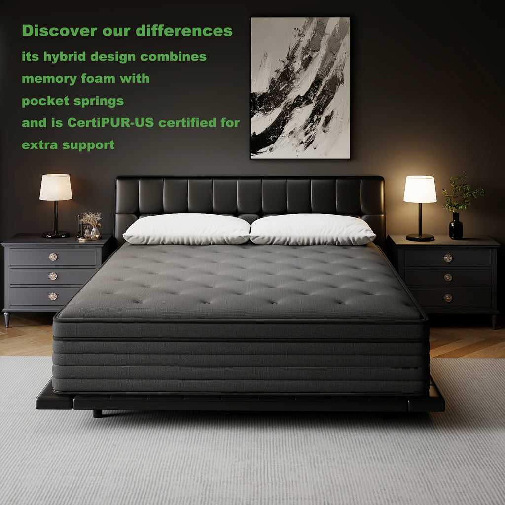 10 12 14 inch full queen king size   memory foam pocket - Temu