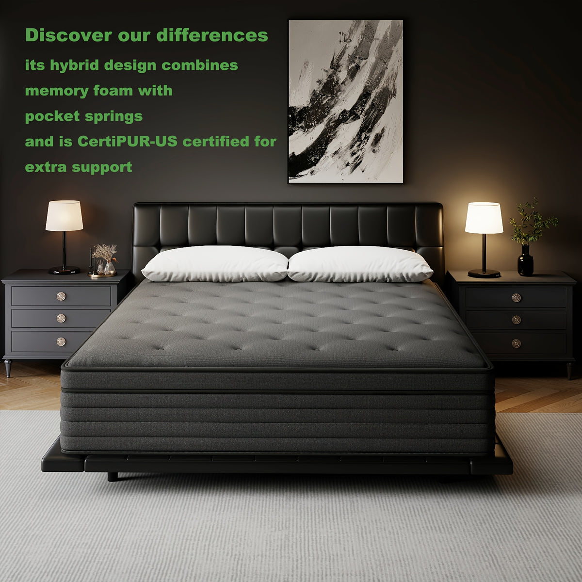 10 12 14 inch full queen king size   memory foam pocket - Temu
