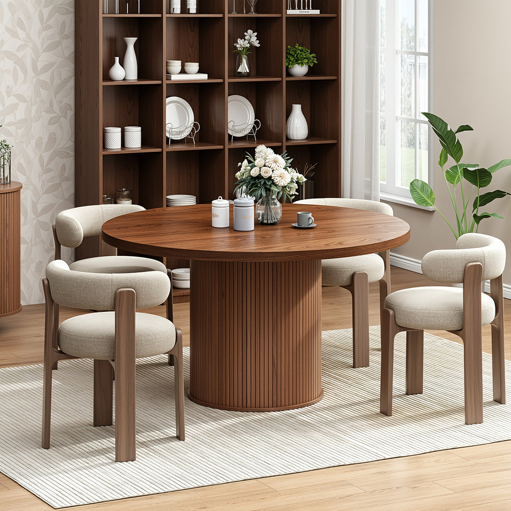 pazcasa 47 inch round dining table 4 circle kitchen table - Temu