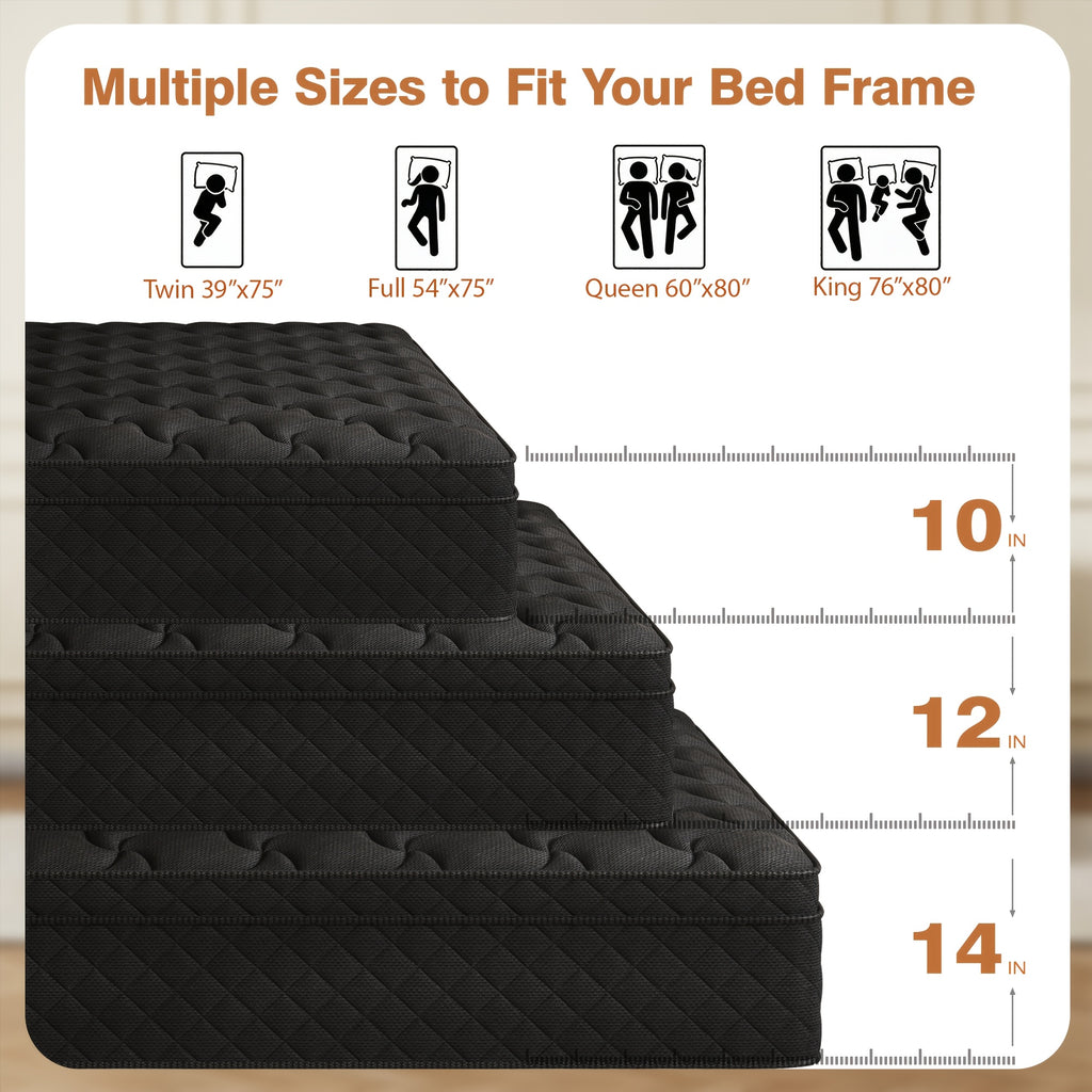 luxury 12 inch cooling gel memory foam   mattress - Temu