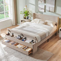 space saving upholstered platform bed in king queen sizes - Temu