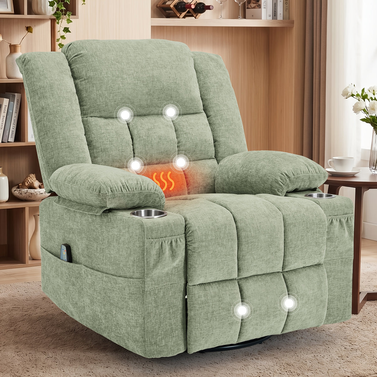 360 swivel rocking chair   heating functions - Temu