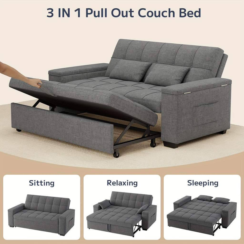 full size 3 in 1 convertible sofa bed pull sleeper reclining - Temu