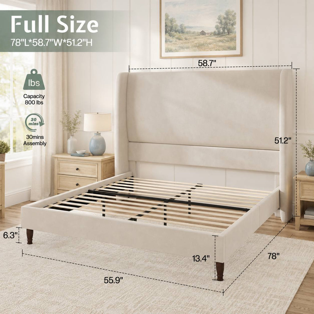 modern minimalist upholstered bed frame linen - Temu
