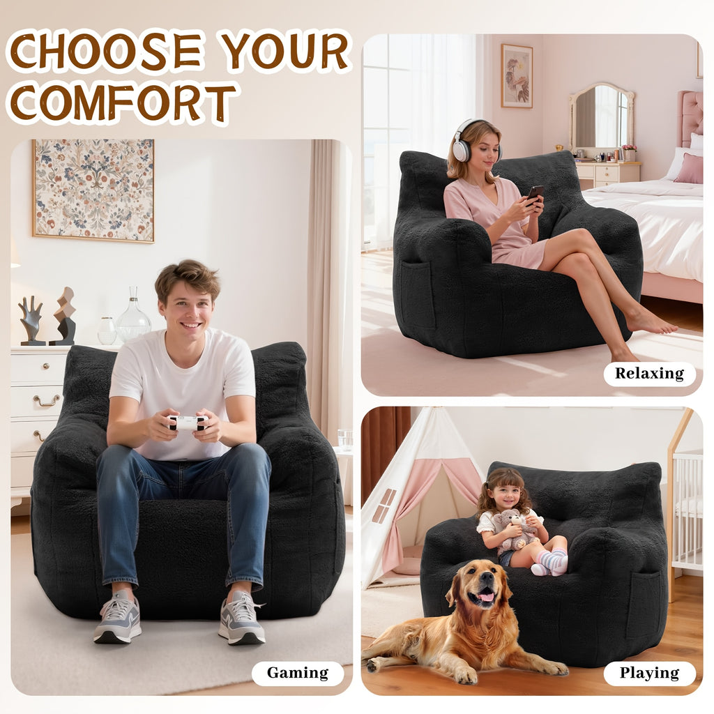 living room lounge chair medium sized   beanbag sofa - Temu