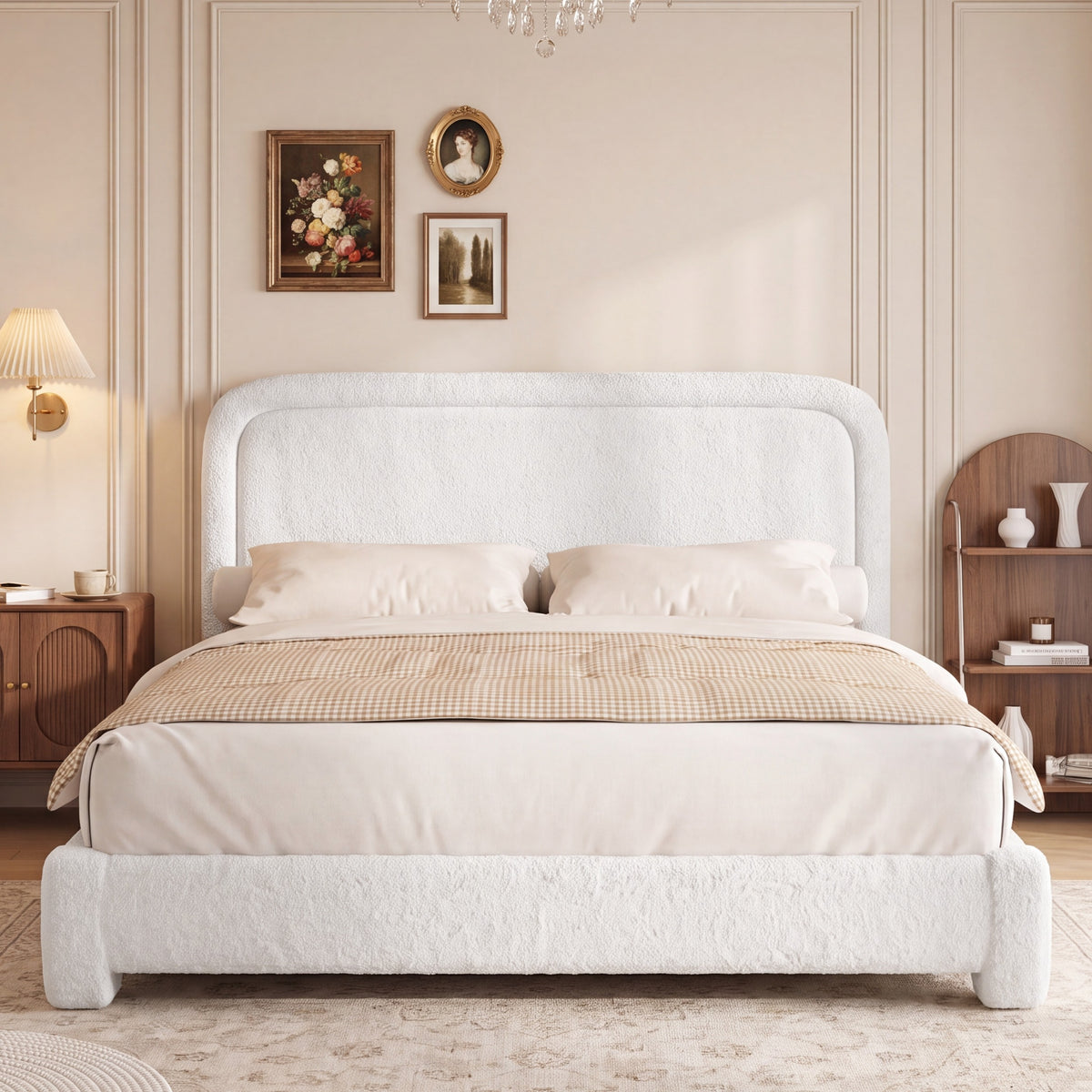 full queen king size bed frame adjustable headboard - Temu