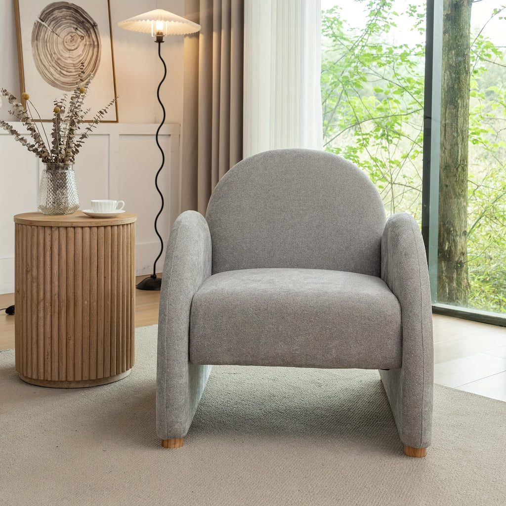 modern accent chair upholstered boucle arm single sofa comfy - Temu