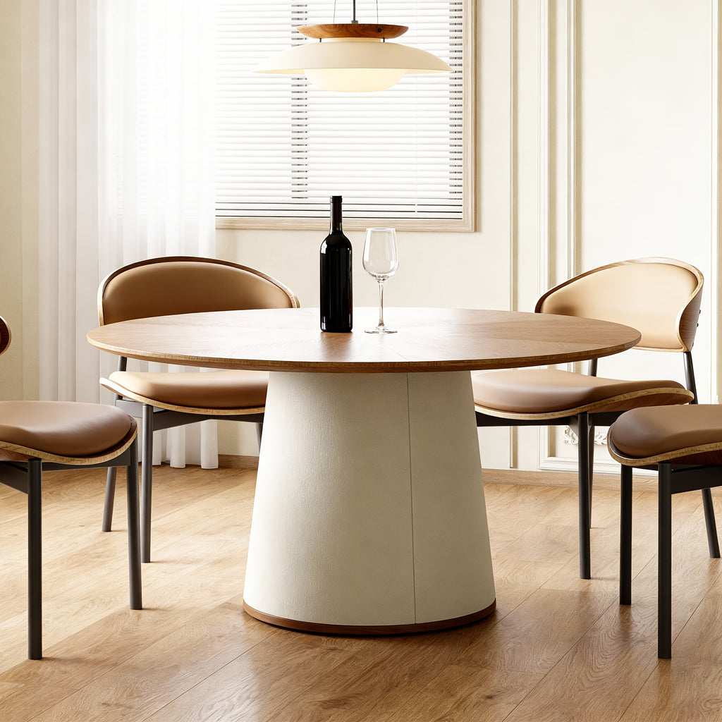 59 05 inch modern dining table round wooden top furniture - Temu