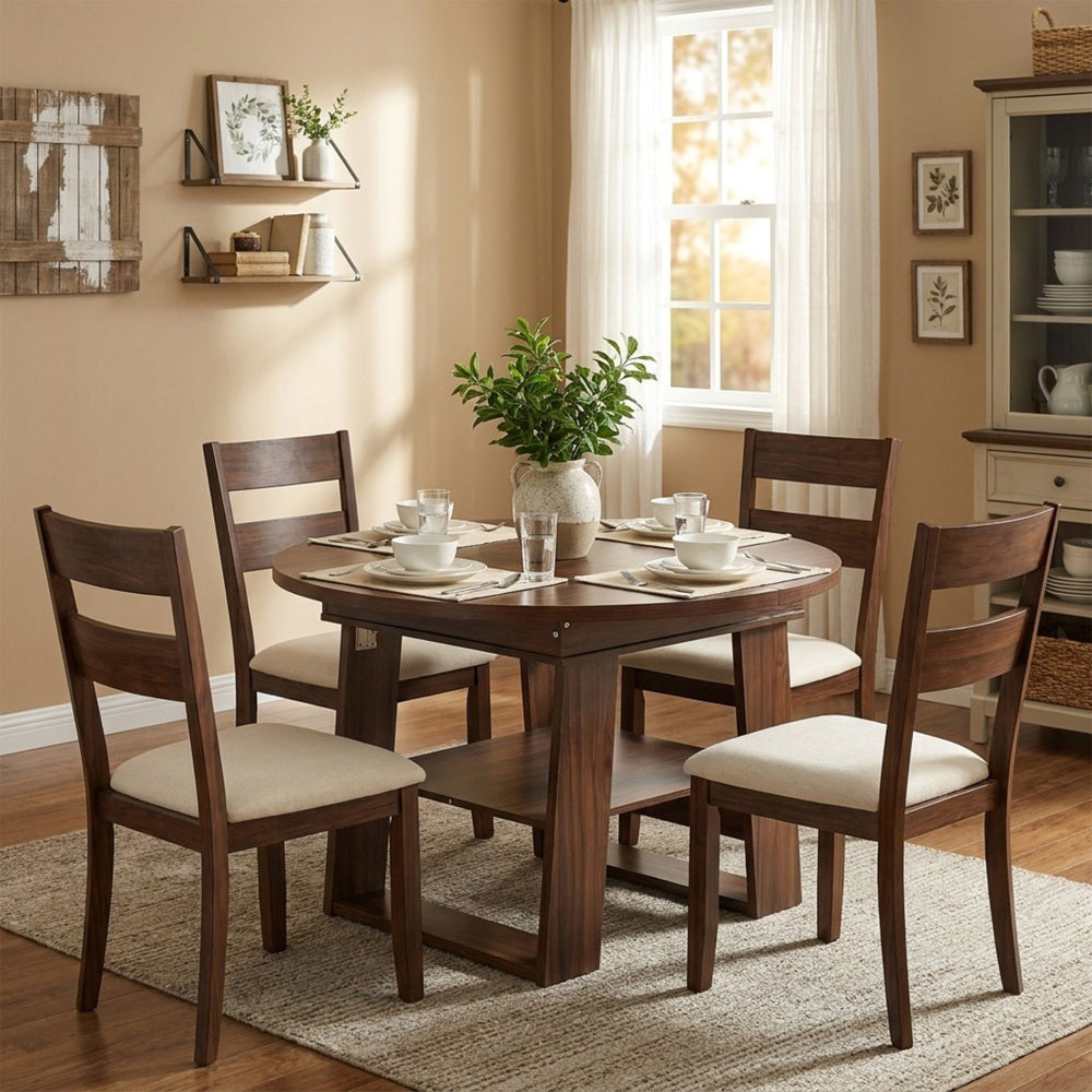 43 3 59 extendable round dining table 4   oval kitchen - Temu