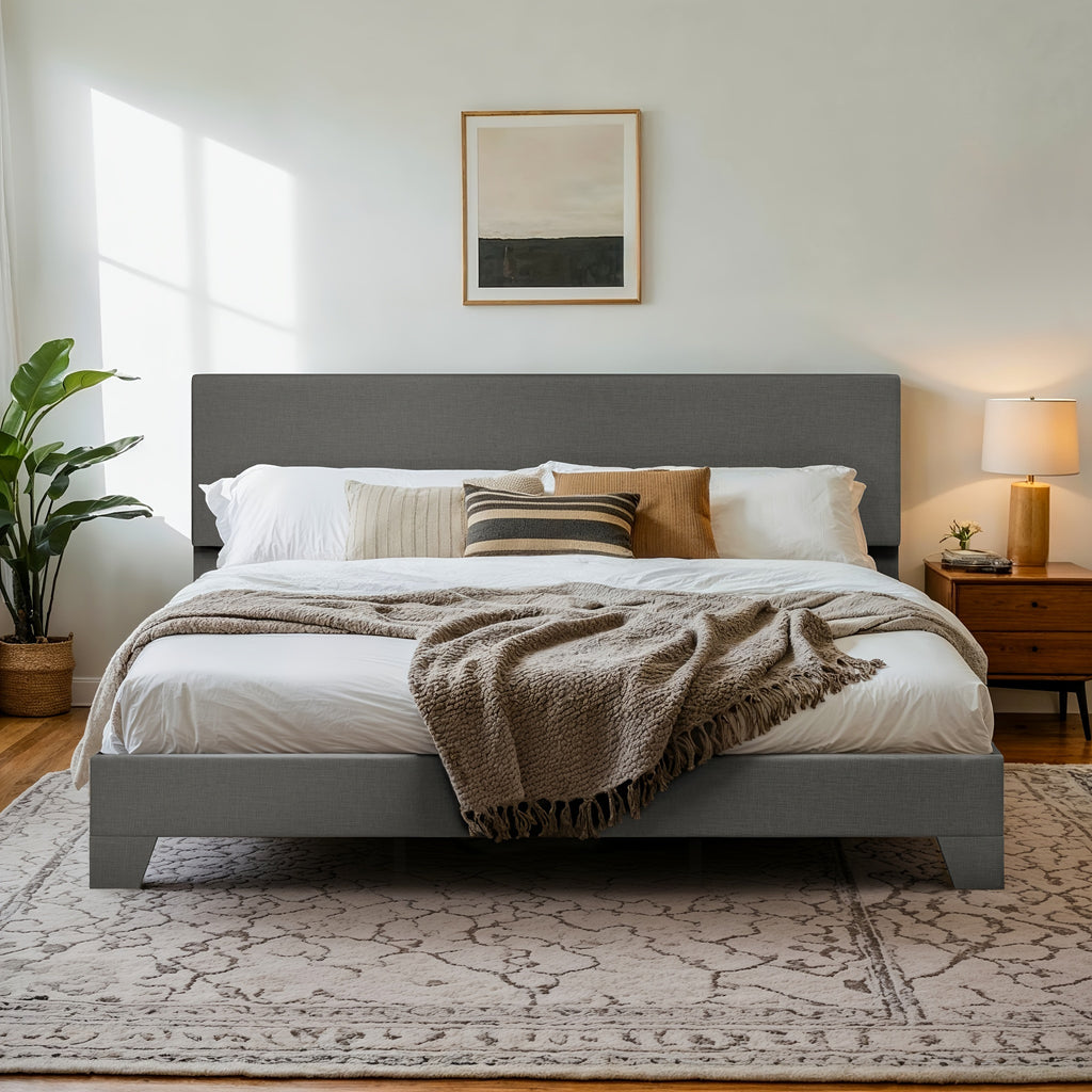 upholstered platform bed in full queen king sizes an - Temu