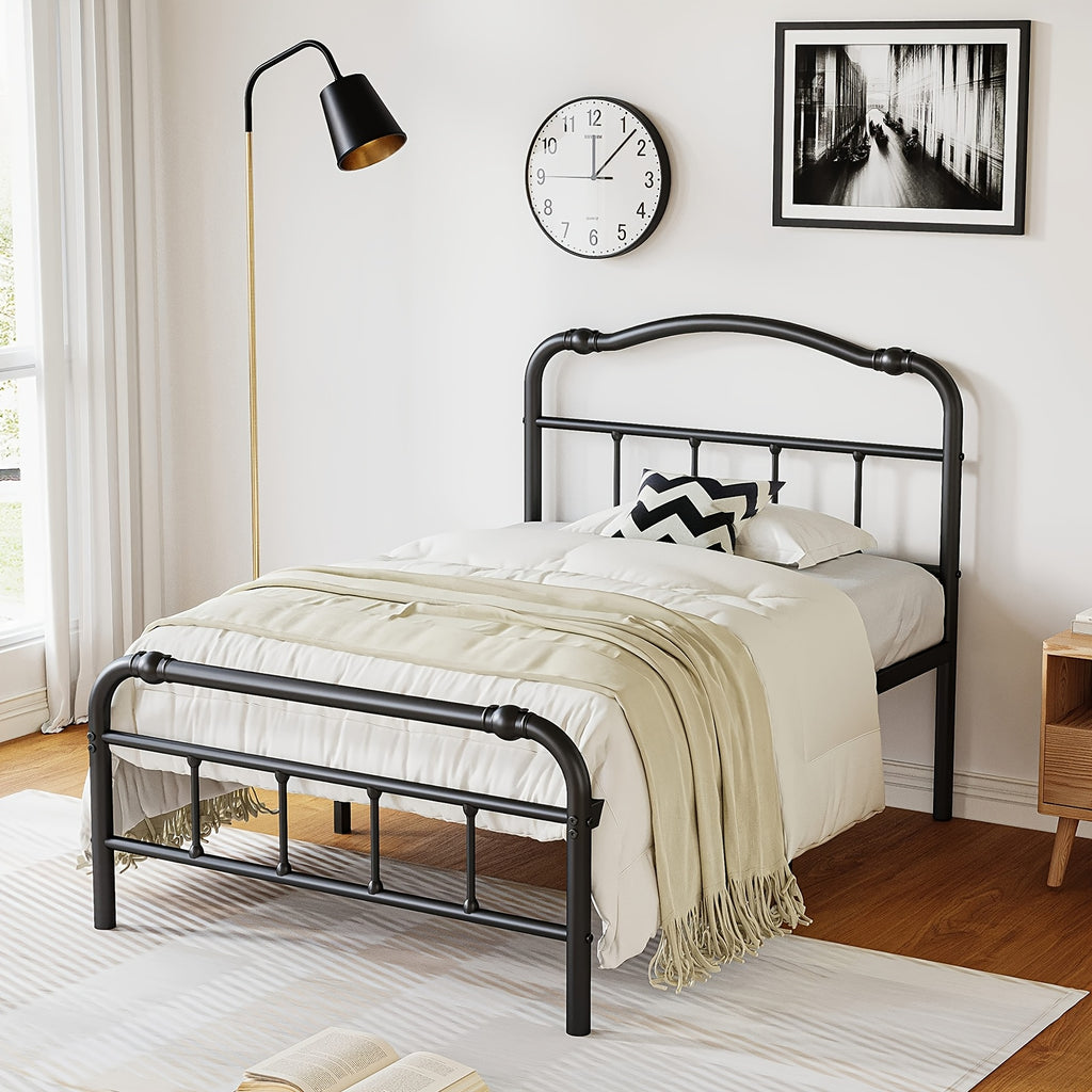 bed frame headboard footboard vintage style steel - Temu