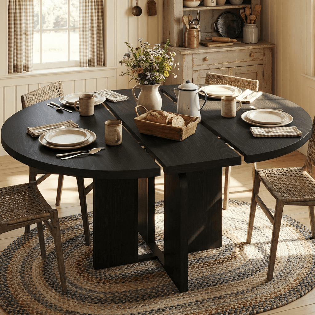 47 63 extendable round dining room table 4 8 farmhouse - Temu