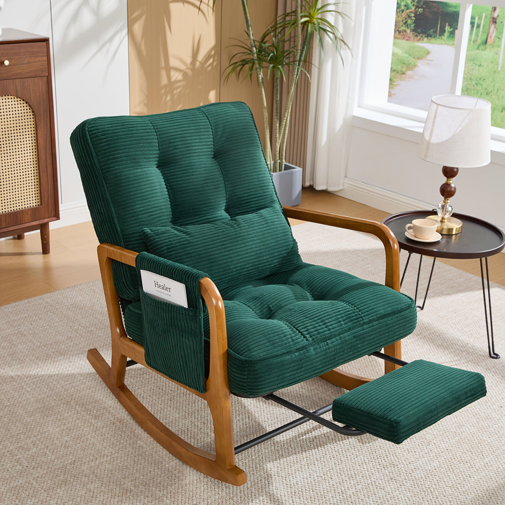 rocking accent chair   adjustable backrest corduroy - Temu