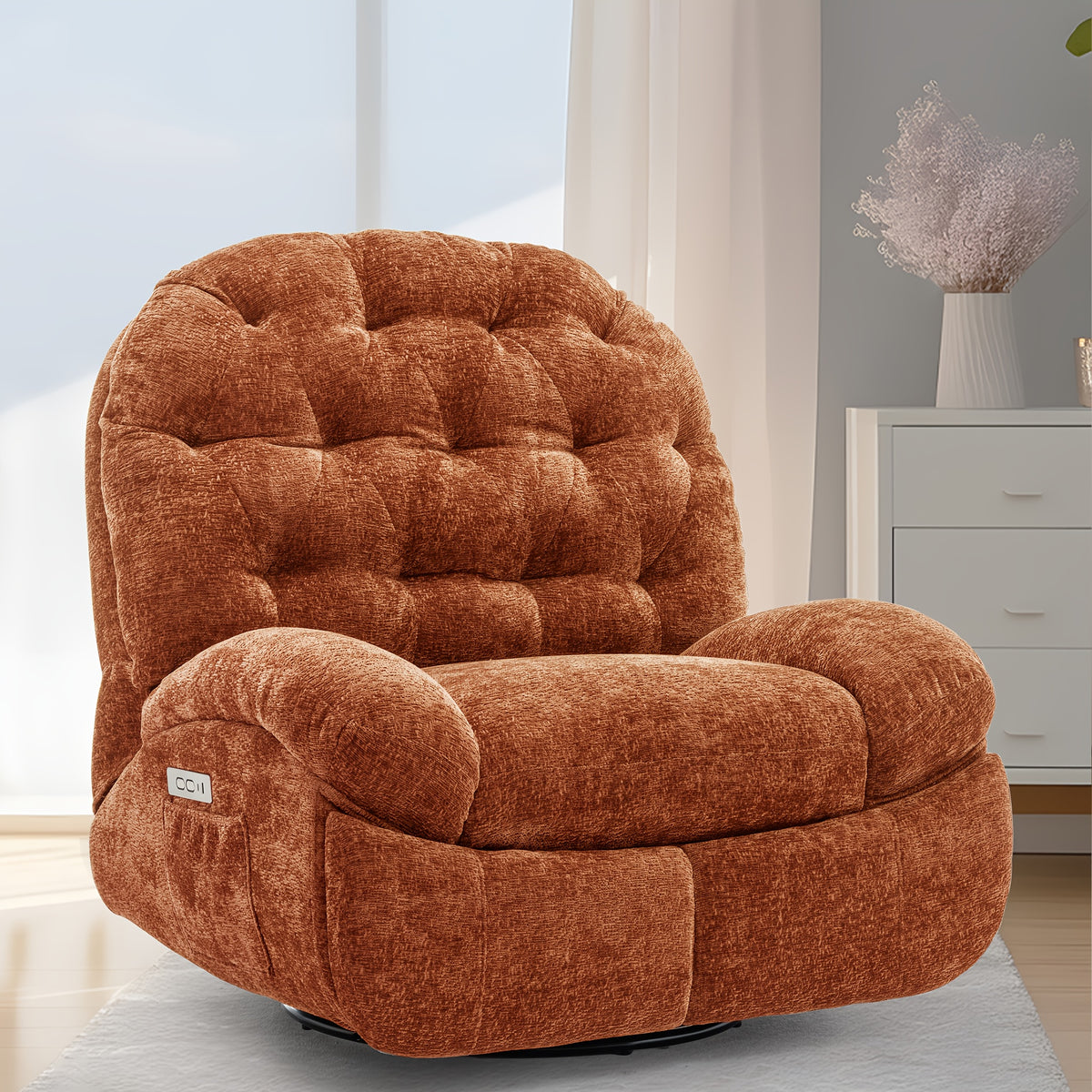 single rocking chair living room recliner chair usb type c - Temu