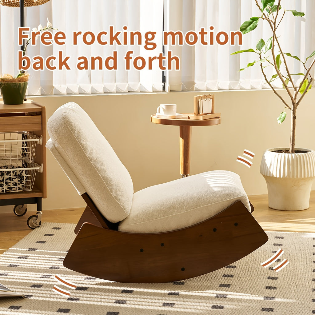 rocking chair tall back boucle glider rocker rocking accent - Temu