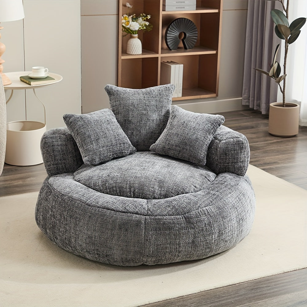 oversized 41 high back bean bag chair plush floor lounger - Temu