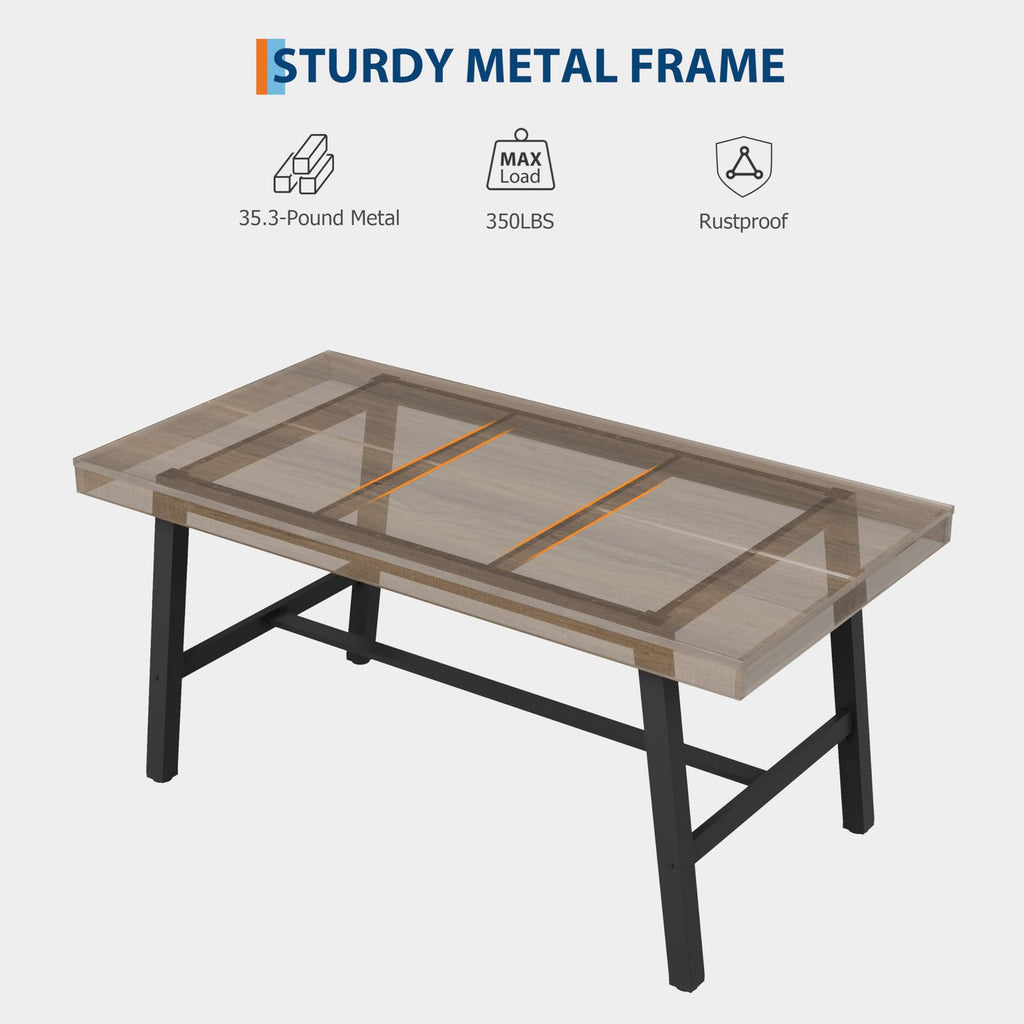 55 rustic industrial dining table   table - Temu
