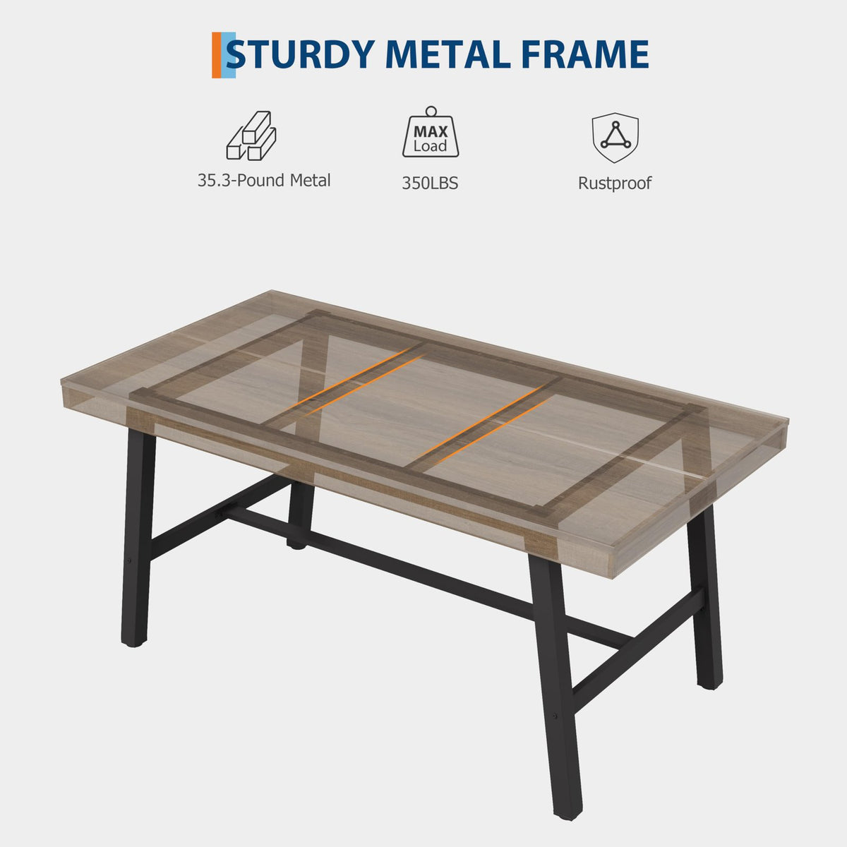 55 rustic industrial dining table   table - Temu