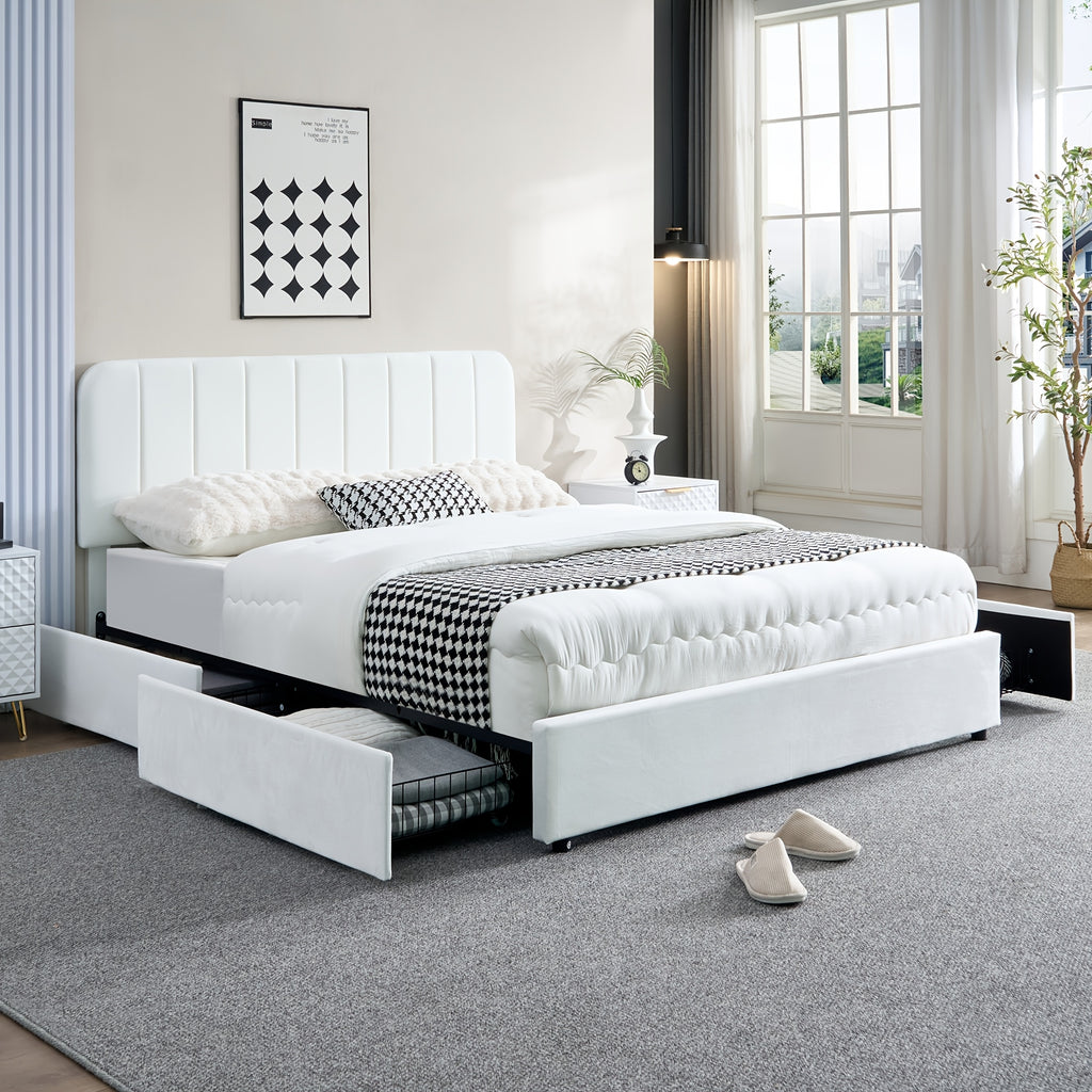 twin full queen king size upholstered bed frame drawers - Temu