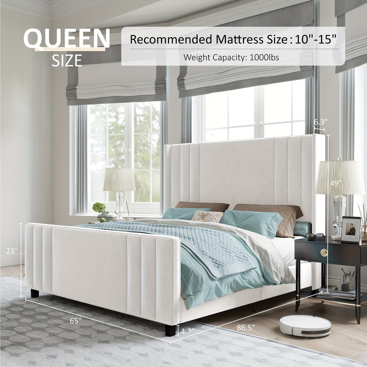 king size bed frame velvet upholstered platform bed frames - Temu