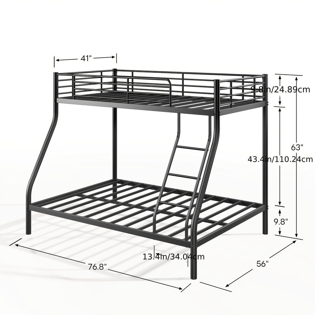 bunk beds twin twin full size heavy duty metal bunk bed - Temu