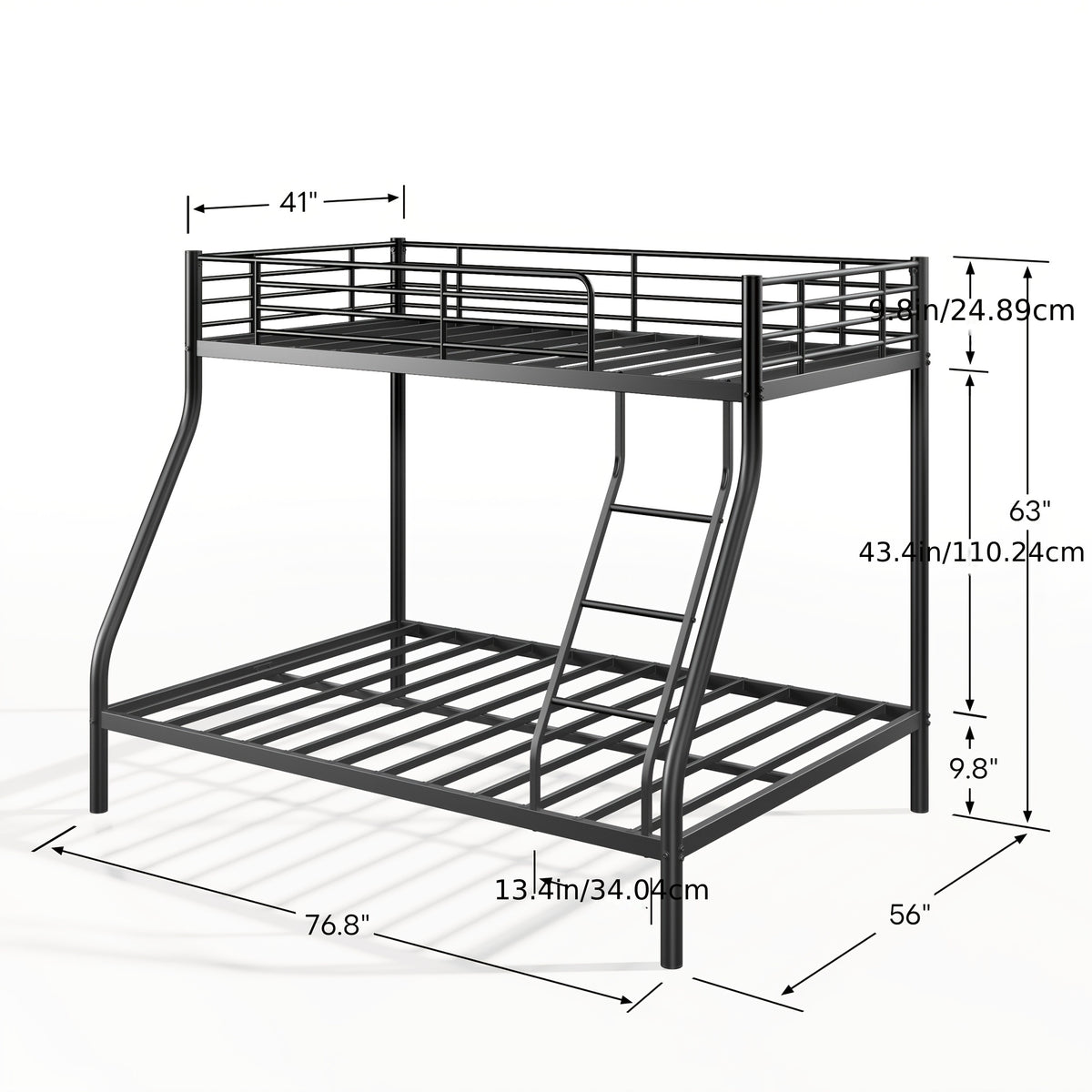 bunk beds twin twin full size heavy duty metal bunk bed - Temu
