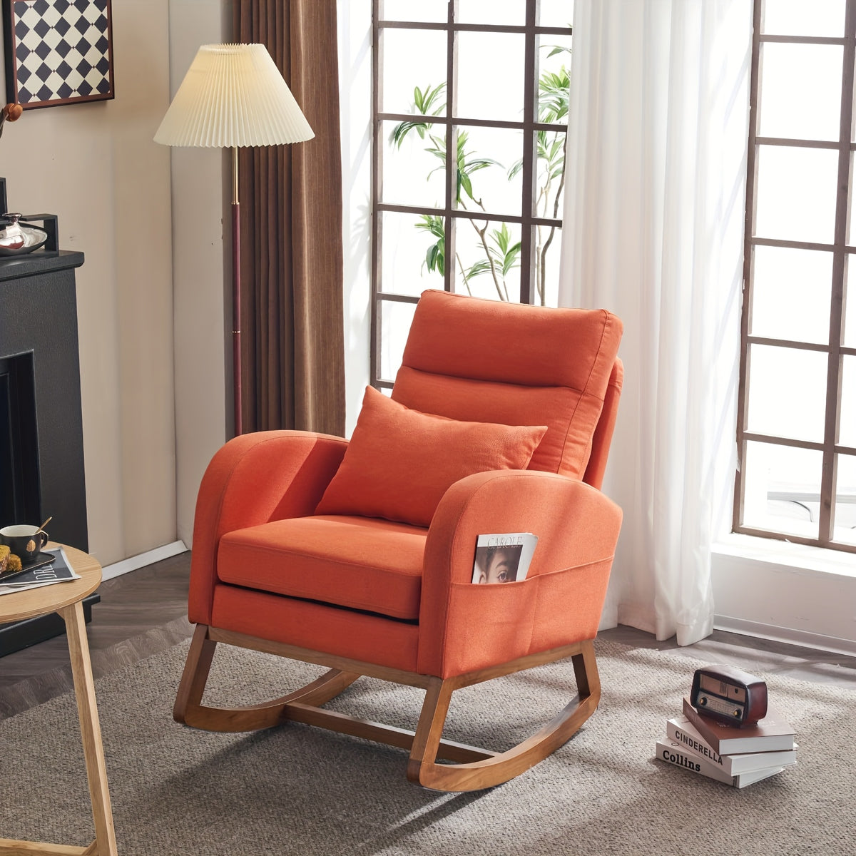 rocking chair high seat upholstered   century - Temu