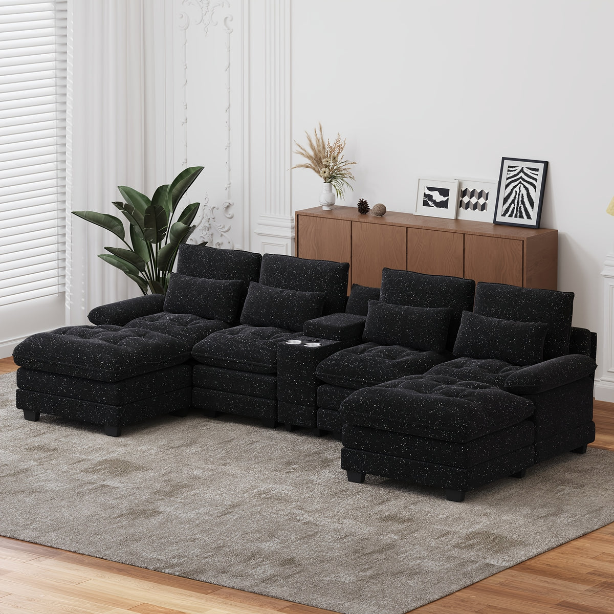 134 oversized u shaped sectional sofa large modular couch 2 - Temu