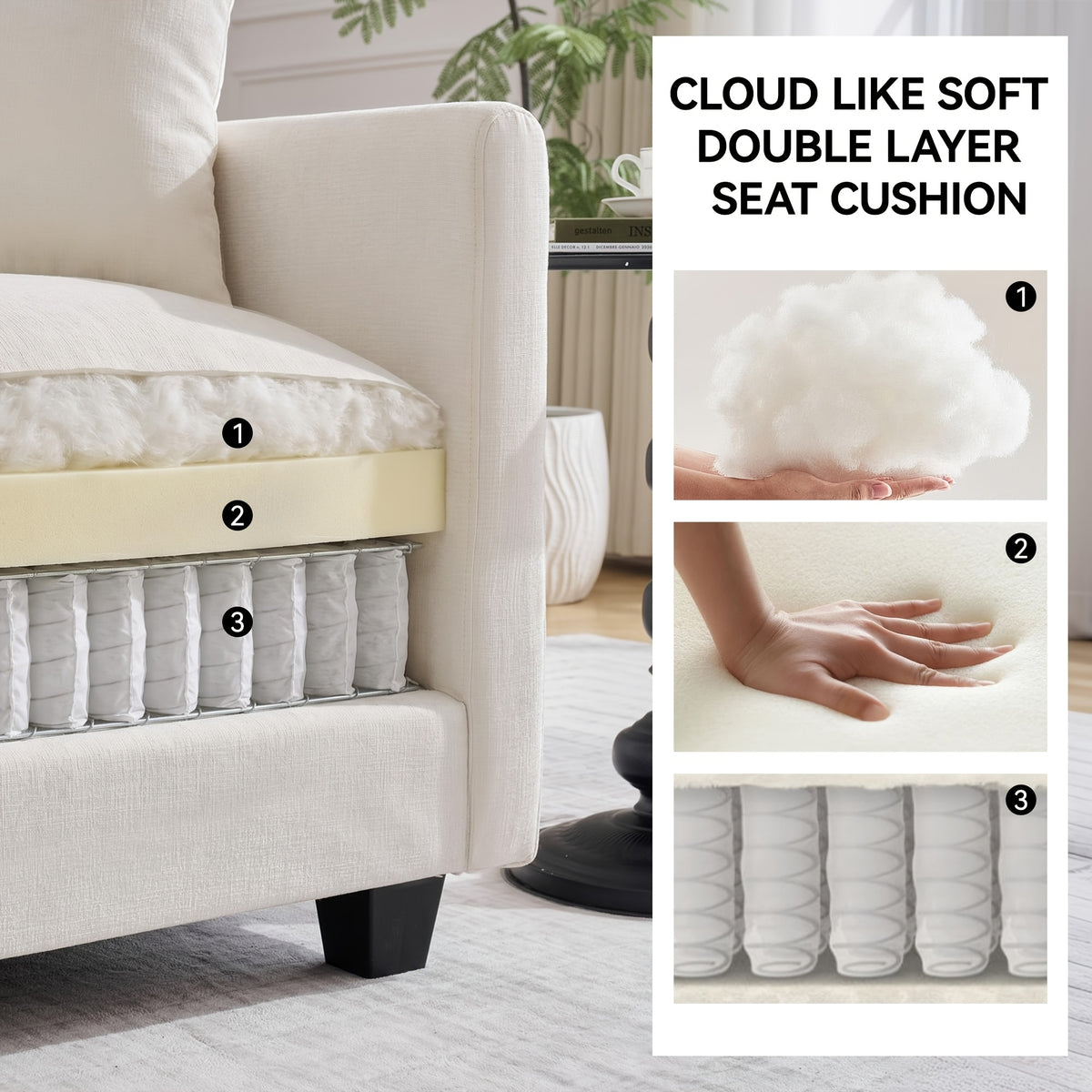 30 cloud single couch 1 seater modern accent chair throw - Temu