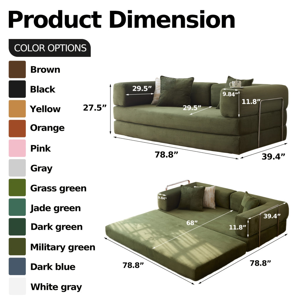 detachable armrest foldable mattress couch armless foldable - Temu