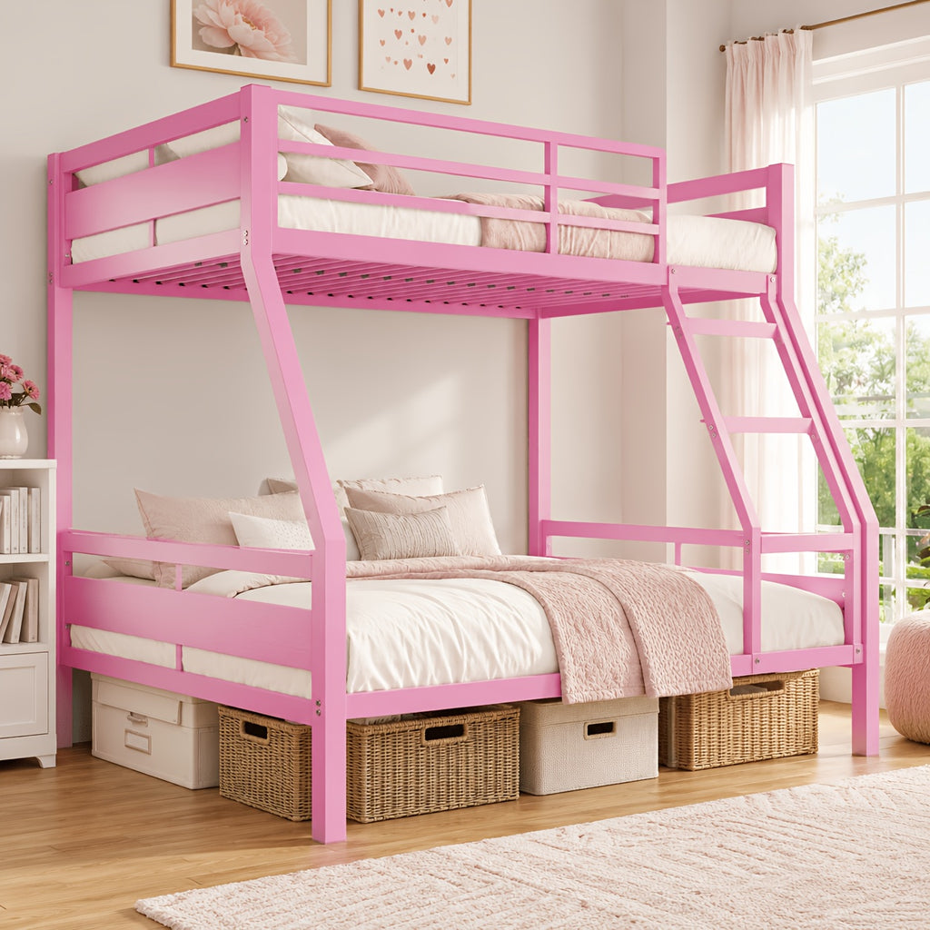 bunk bed twin full heavy duty metal bunkbeds full length - Temu