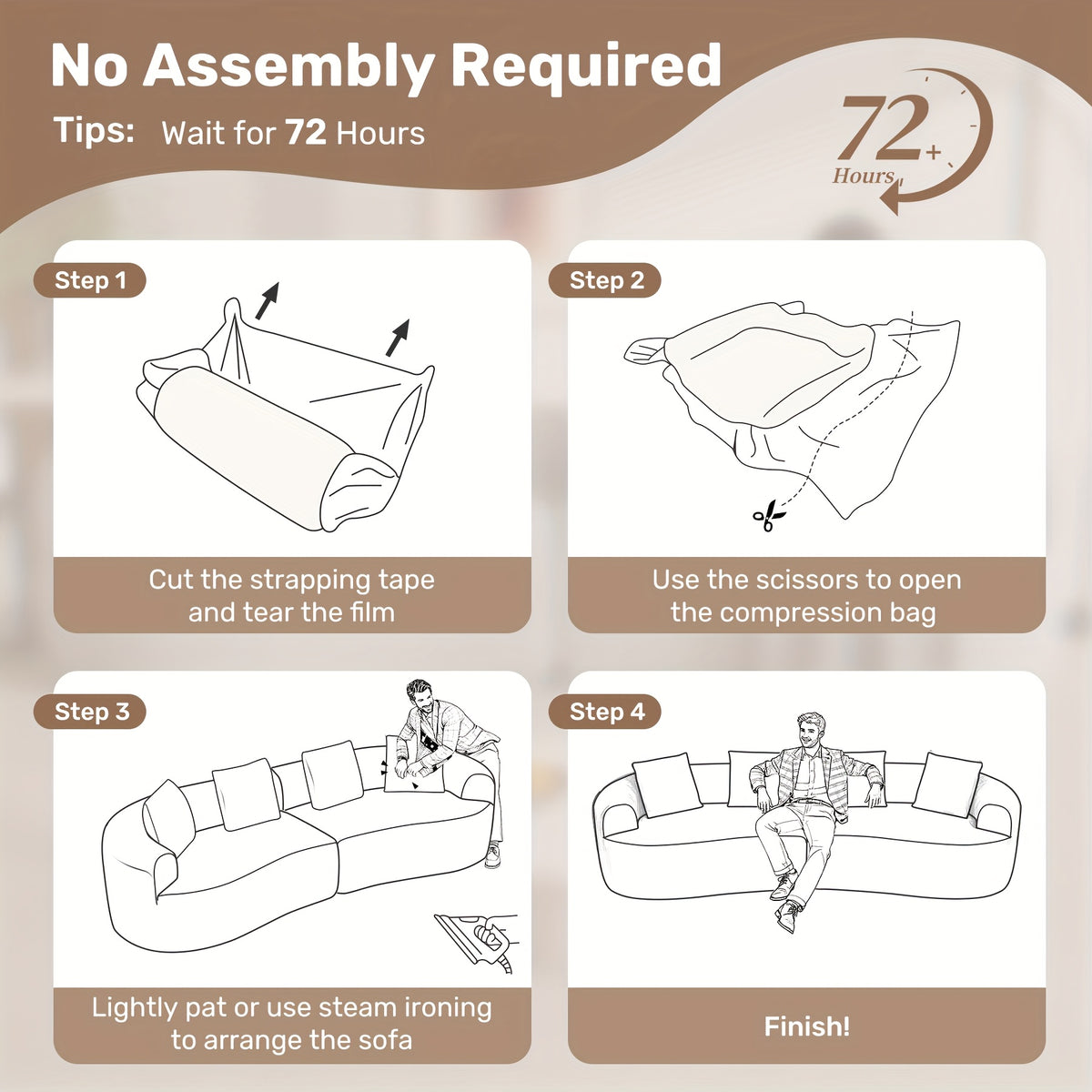 110 modular cloud couch compression design curved couch - Temu