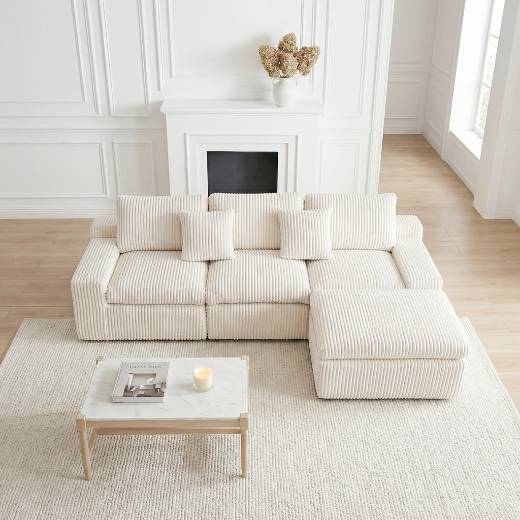 u shaped boneless sectional couches living room modern - Temu