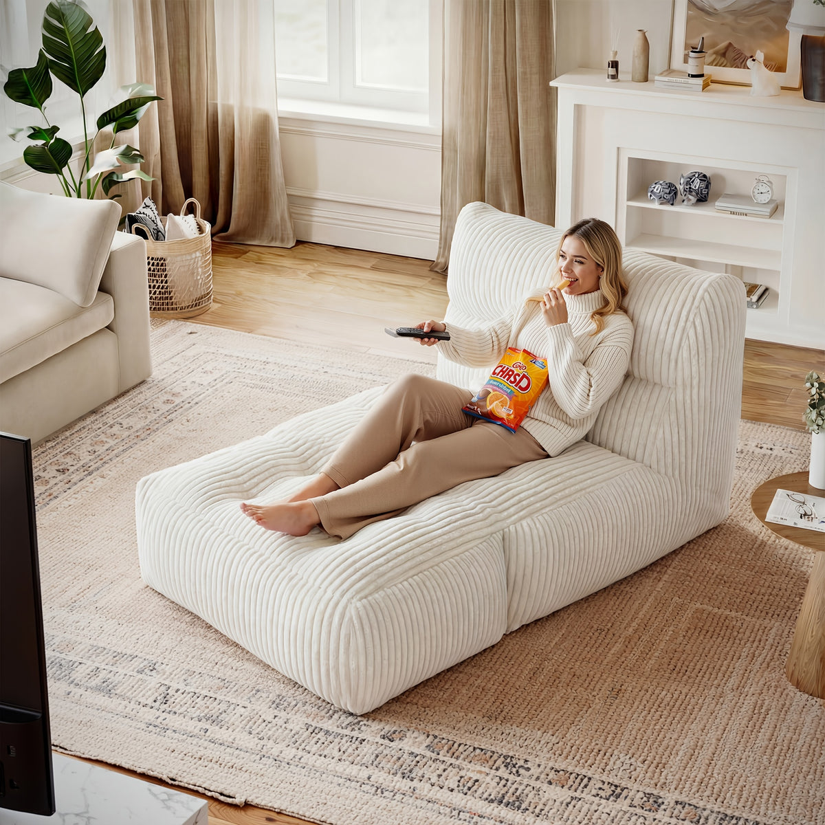bean bag chair 31 5 high back ergonomic lounge chair 4 - Temu