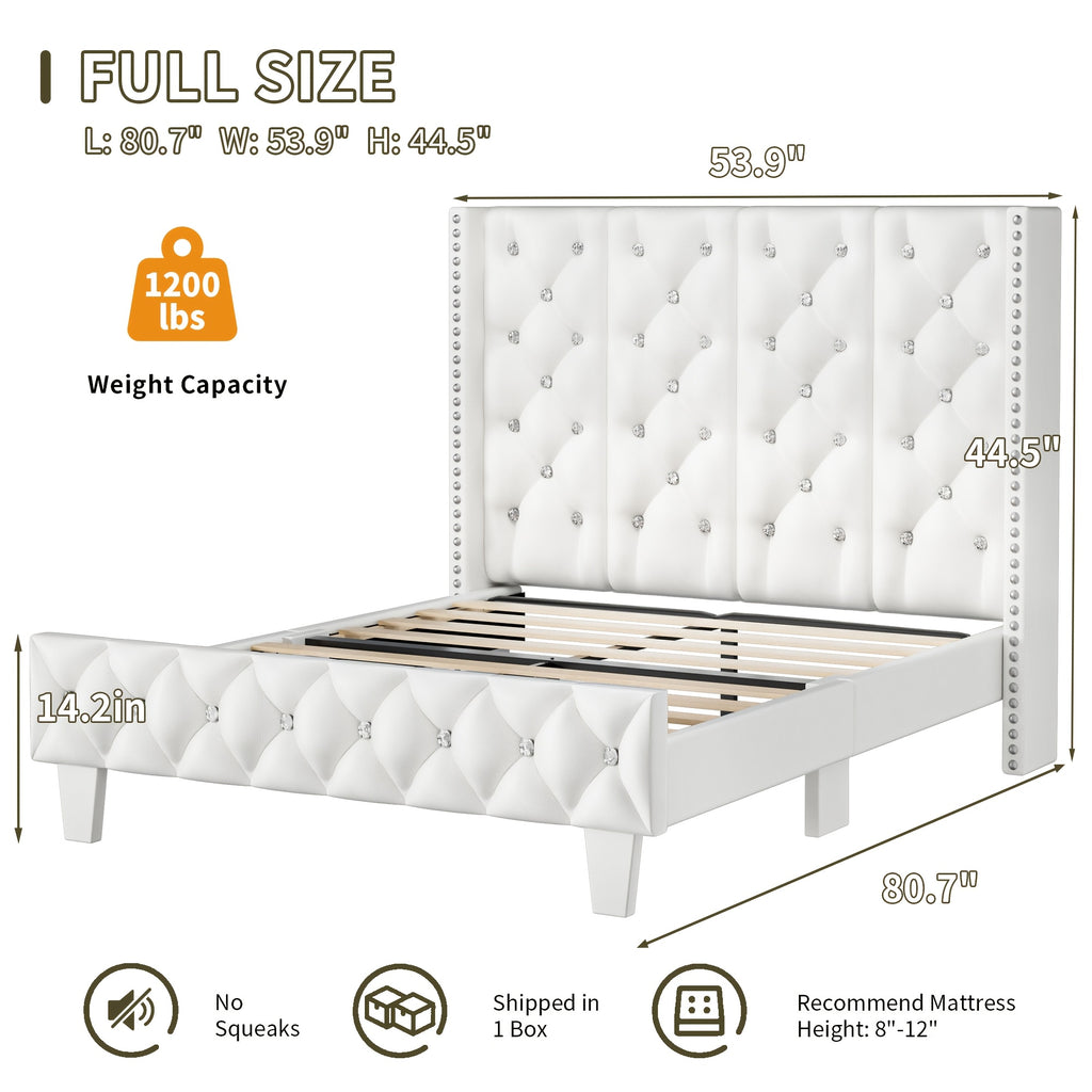 upholstered platform bed frame led lights tall bed frame - Temu