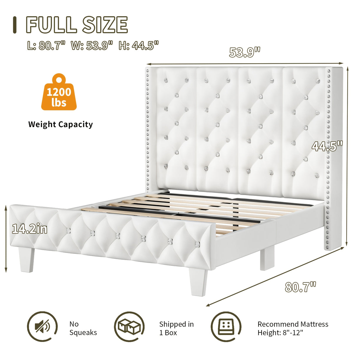 upholstered platform bed frame led lights tall bed frame - Temu