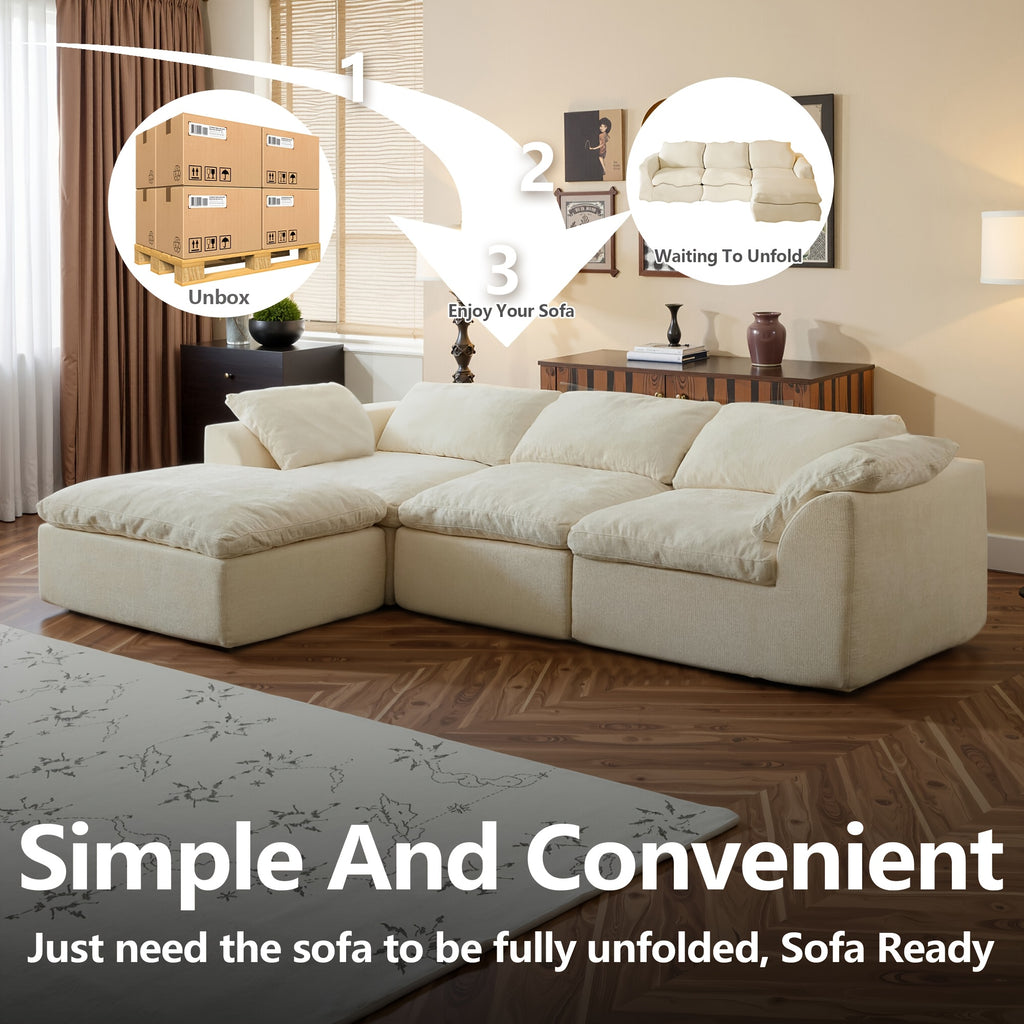 cloud couches living room boneless couch l shape comfy sofa - Temu