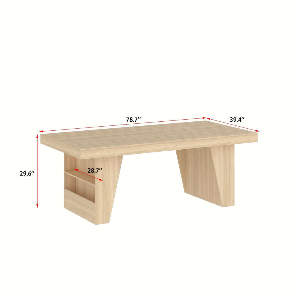78 7 inch hardwood dining table suitable 6 8 individuals - Temu