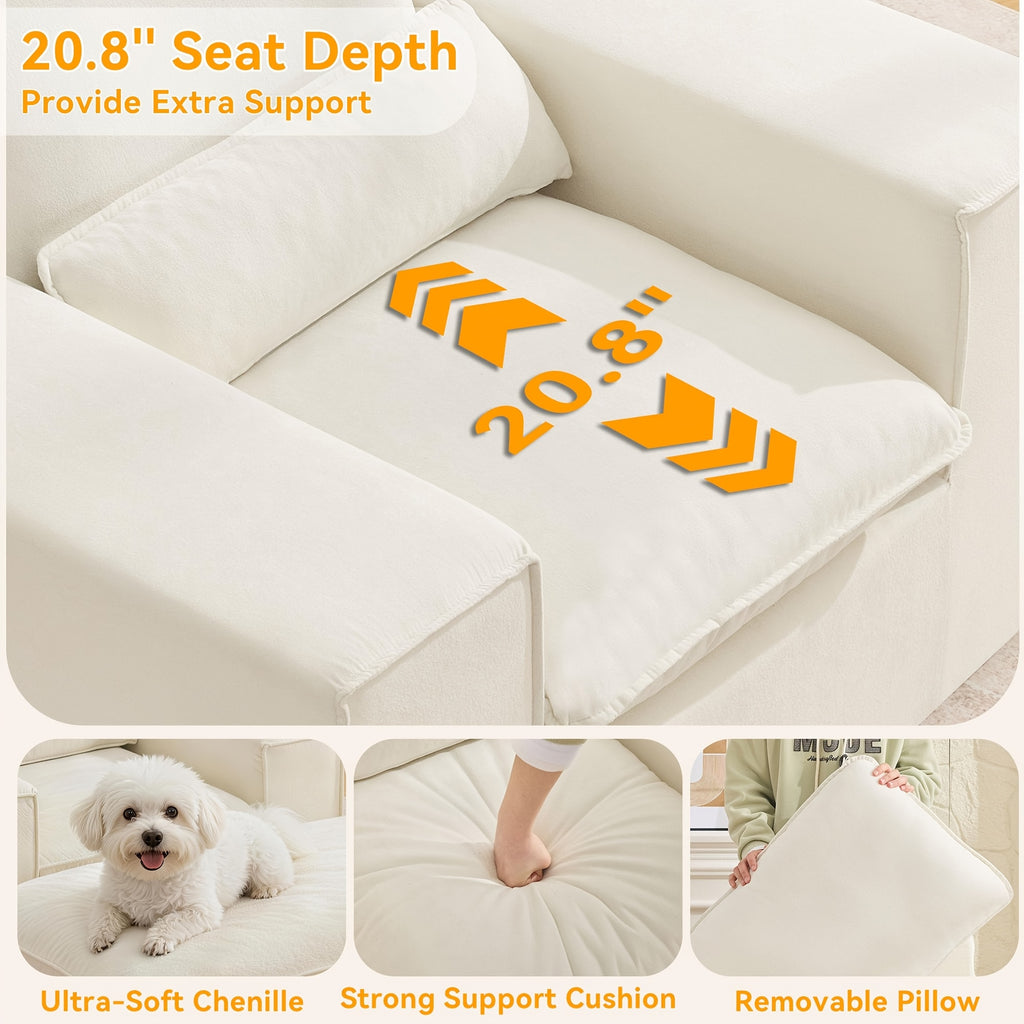 43 7 wide indoor boneless cloud chaise lounge chair   - Temu