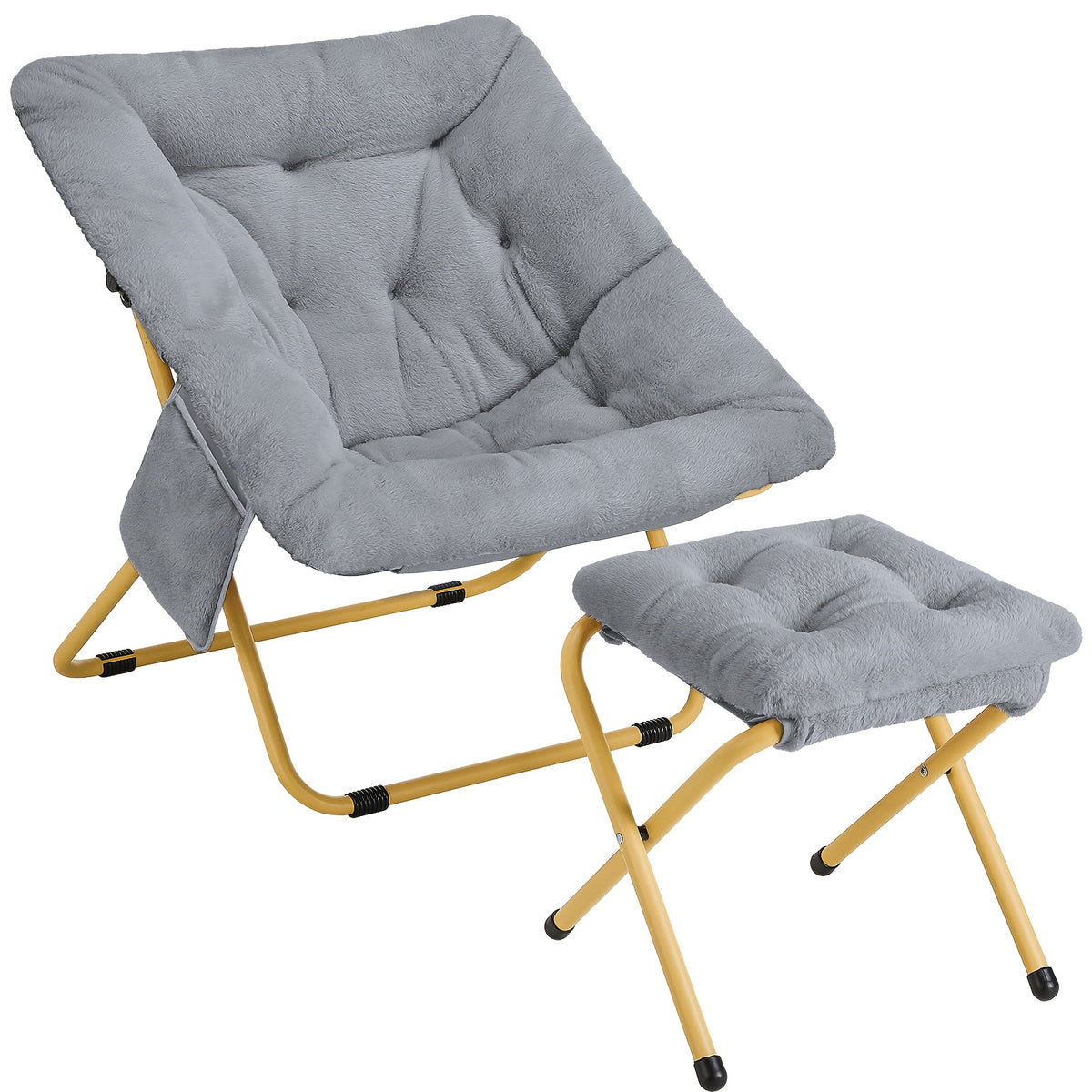 comfy saucer chair foldable lounge chair soft faux fur - Temu