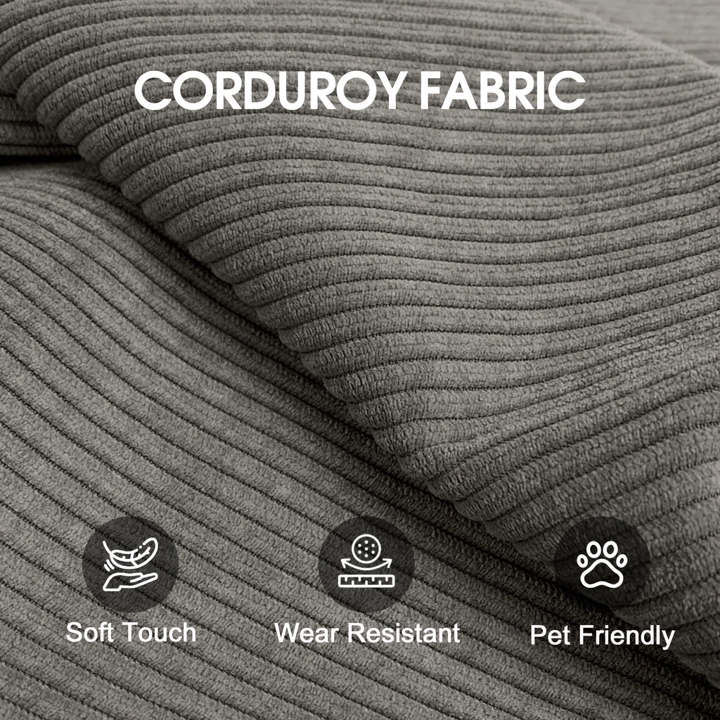 lazy corduroy convertible floor sofa bed pillow back armrest - Temu