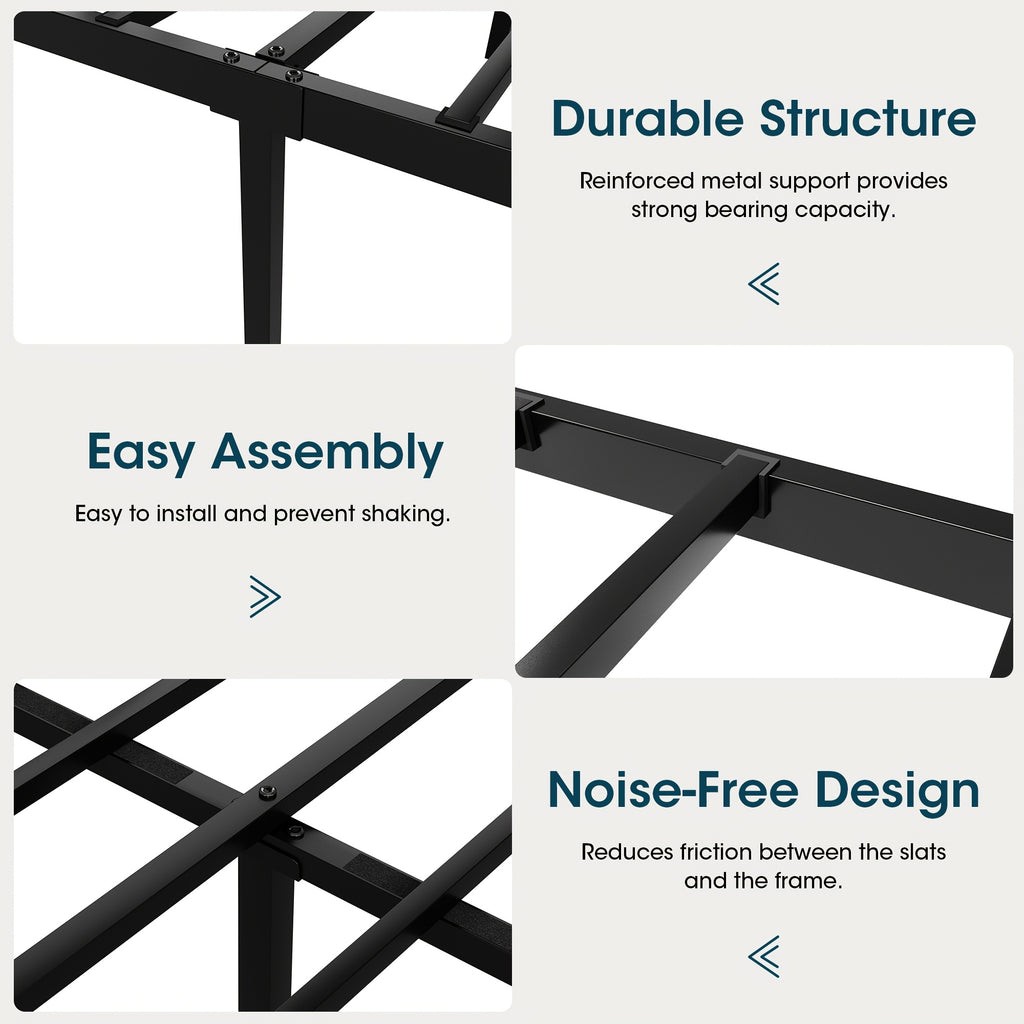 metal bed frame headboard platform bed   - Temu