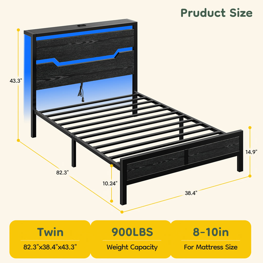 rustic farmhouse king bed frame headboard   - Temu