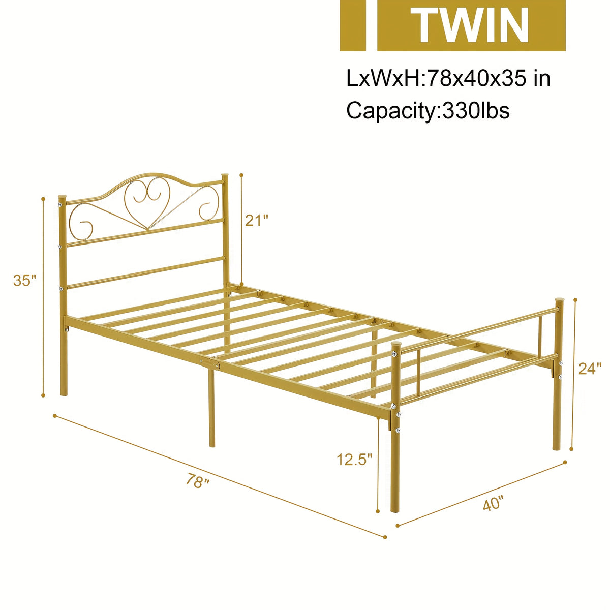 metal bed frame head   boards steel slats mattress - Temu