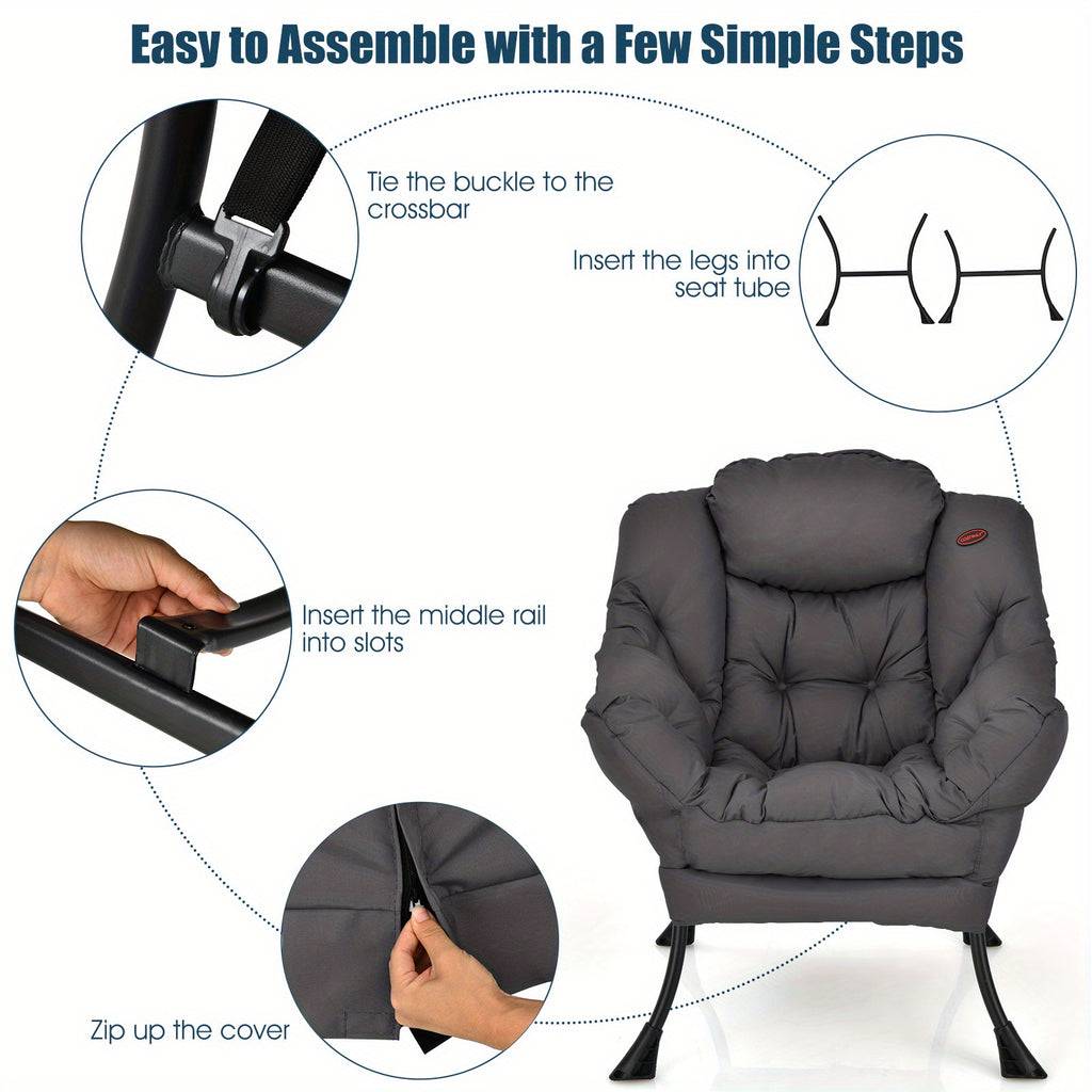 modern polyester fabric   single sofa chair - Temu