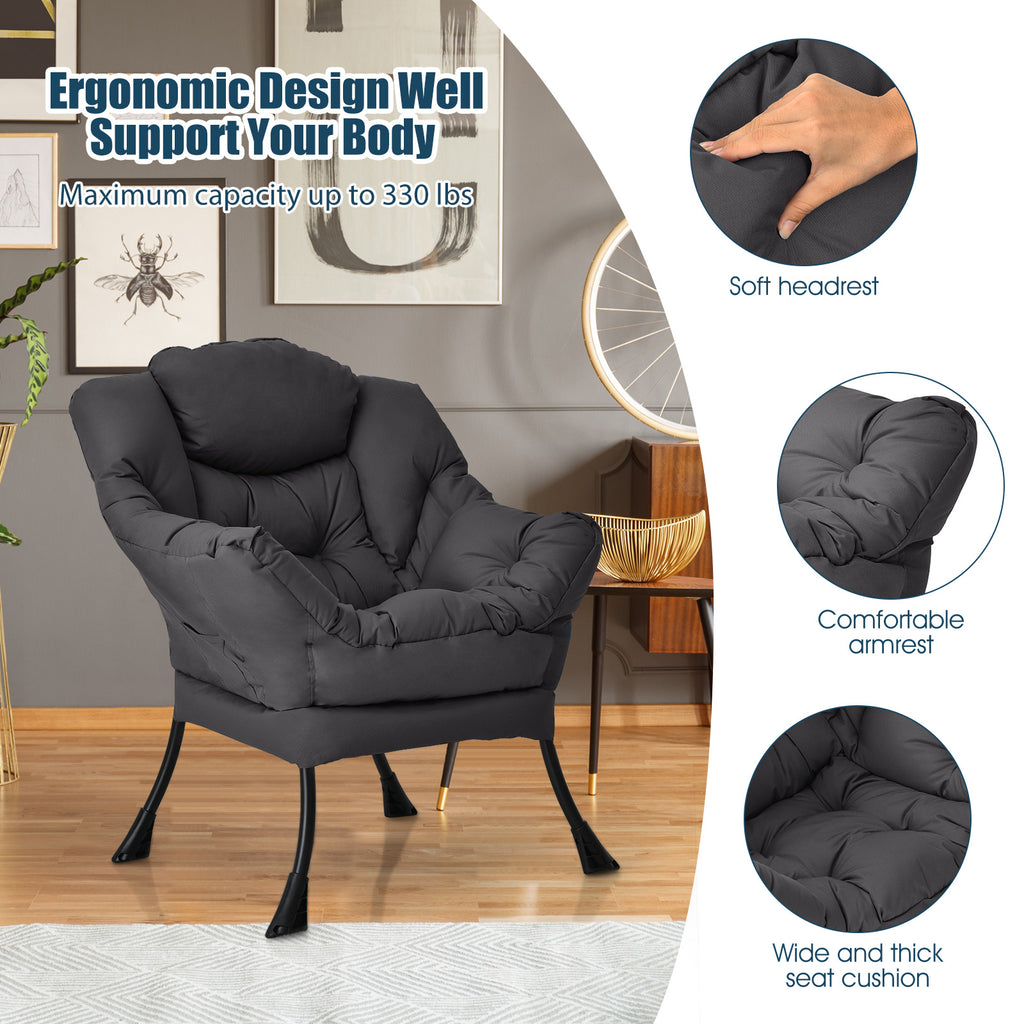 modern polyester fabric   single sofa chair - Temu